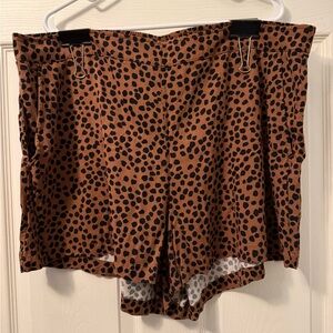 Old Navy High Waist Brown with Black Polka Dot Shorts